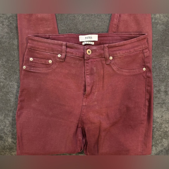 Pistola Burgundy Skinny Jeans - Picture 1 of 3